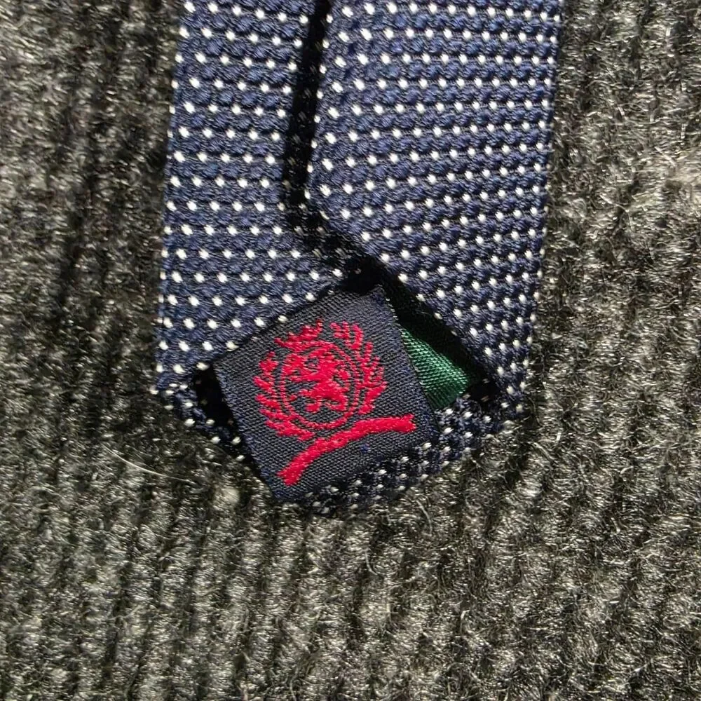 Tommy Hilfiger Men's Navy and Silver Tie